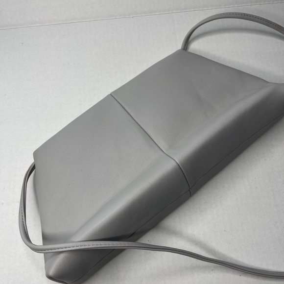 Gray Vegan Leather Flap Handbag - Picture 7 of 10